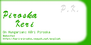 piroska keri business card
